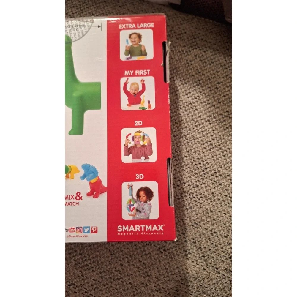 Magnetic Building Blocks Toys for‎ Kids STEM by SmartMax My First Dinosaurs